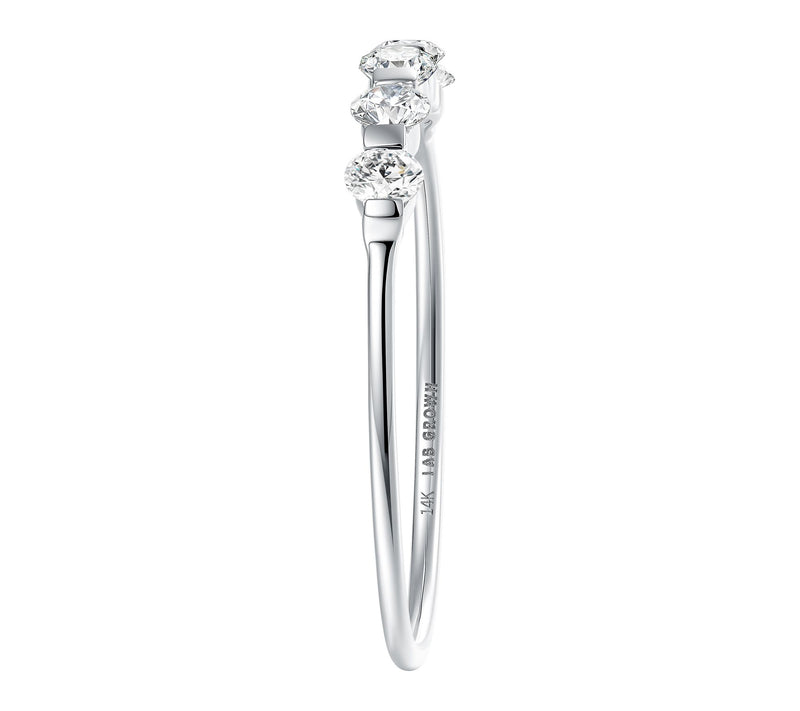 Fire Light Lab Grown Diamond Round 5-Stone Band Ring, 14K Gold — View 4