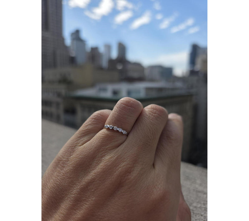 Fire Light Lab Grown Diamond Round 5-Stone Band Ring, 14K Gold — View 2
