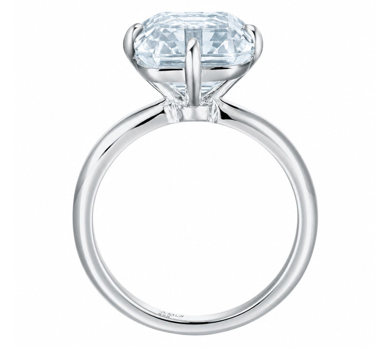 Moissanite Luxe 5.40 cttw Blue Solitaire Ring,Sterling — View 5