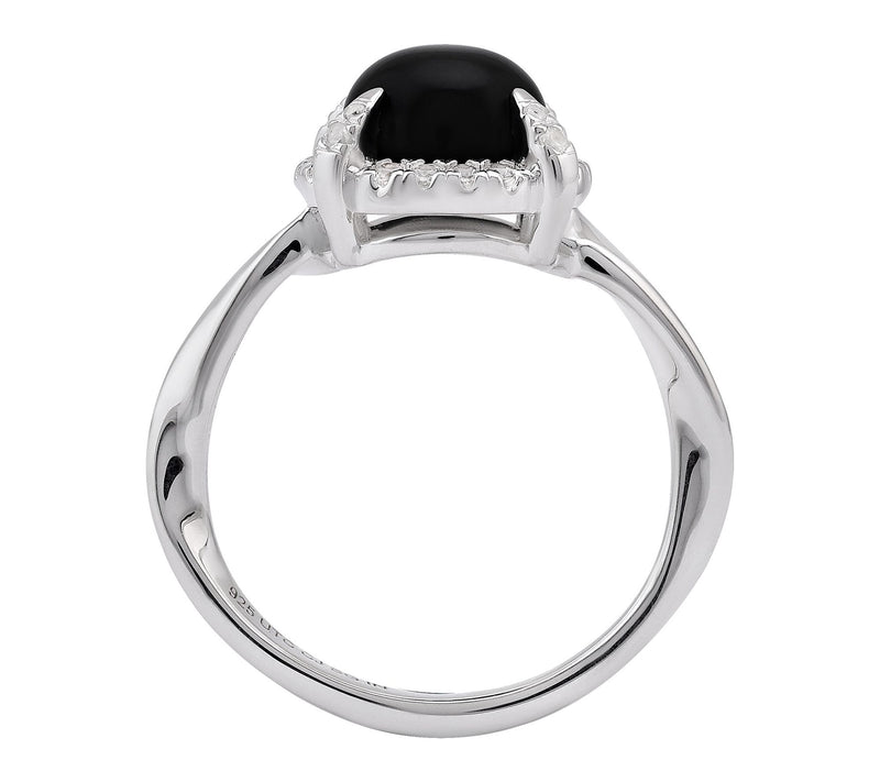 Christian James by Scott Grimes Onyx Halo Ring,Sterling — View 4