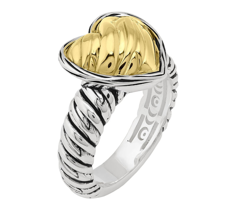 Christian James by Scott Grimes Ripple Heart Ring, Sterling — View 2