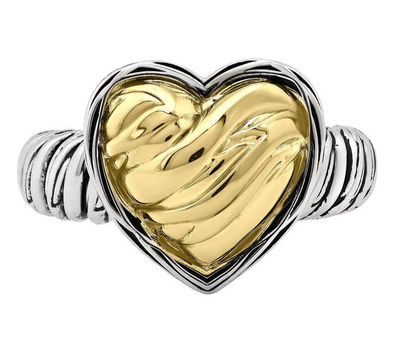 Christian James by Scott Grimes Ripple Heart Ring, Sterling — Main view