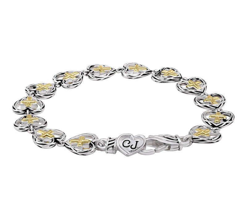 Christian James by Scott Grimes Heart Cross Bracelet, Sterling — Main view