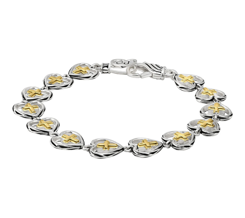 Christian James by Scott Grimes Heart Cross Bracelet, Sterling — View 2