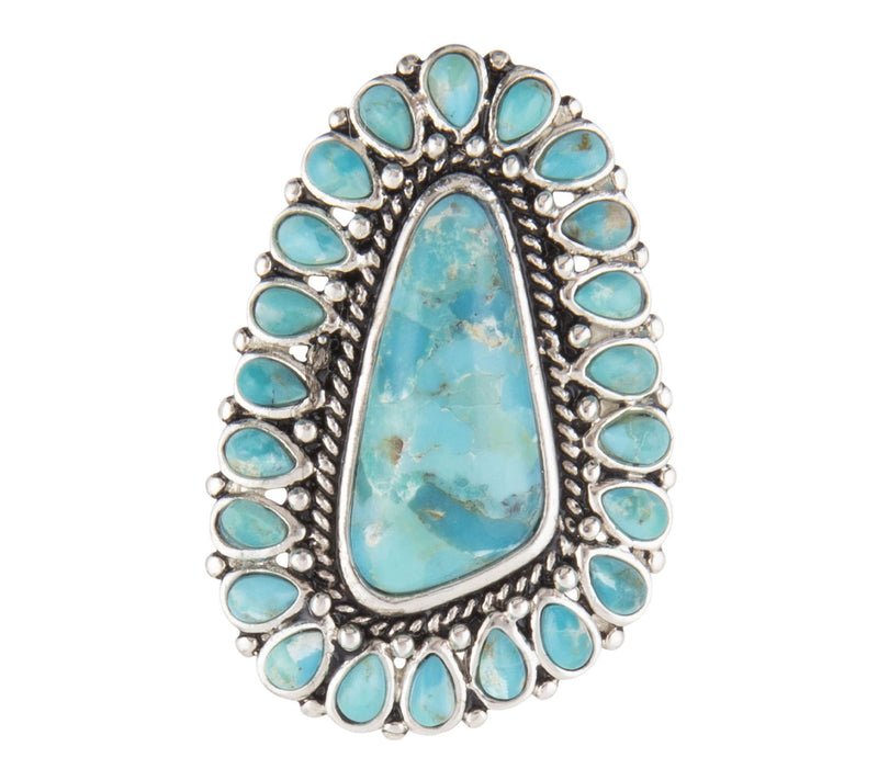 Barse Artisan Crafted Sedona Turquoise CocktailRing — Main view