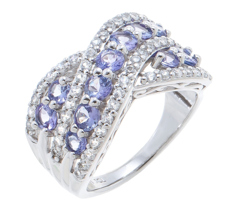 Affinity Gems Multi-Gemstone Bypass Ring, Sterling Silver — View 6