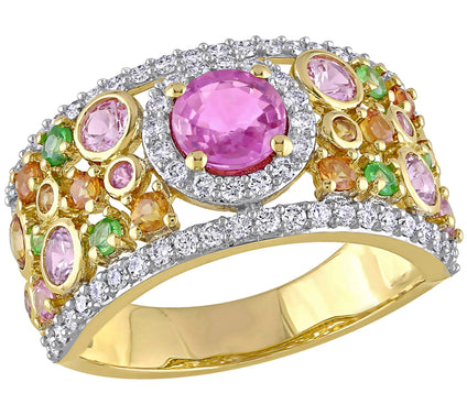 Bellini 2.40 cttw Gemstone & 0.45 cttw Halo Diamond Ring