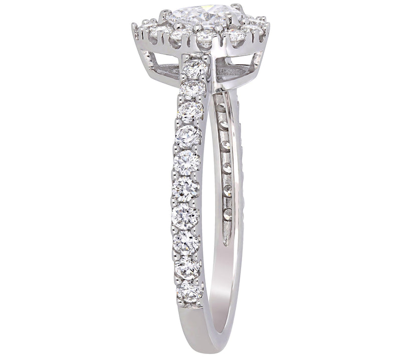 Affinity 9/10 cttw Pear-Cut Diamond Engage mentRing, 14K — View 2