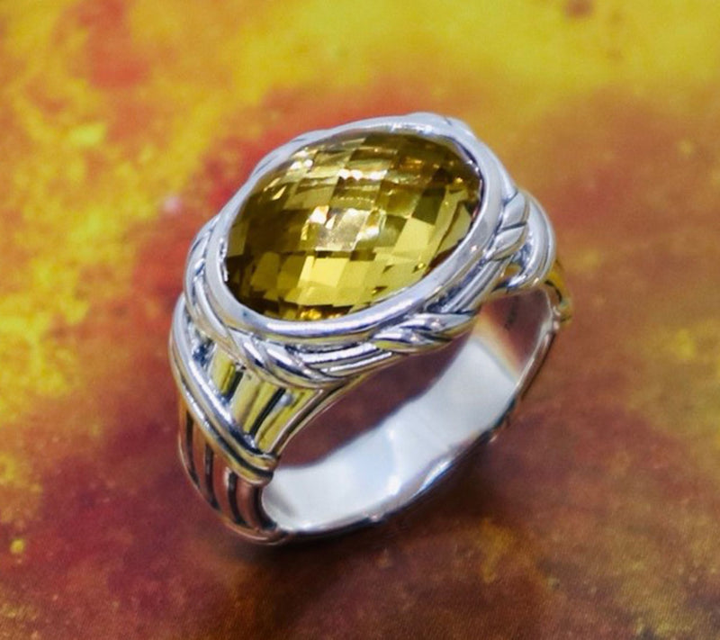 Peter Thomas Roth Sterling 5.20 ct Citrine Statement Ring — View 3