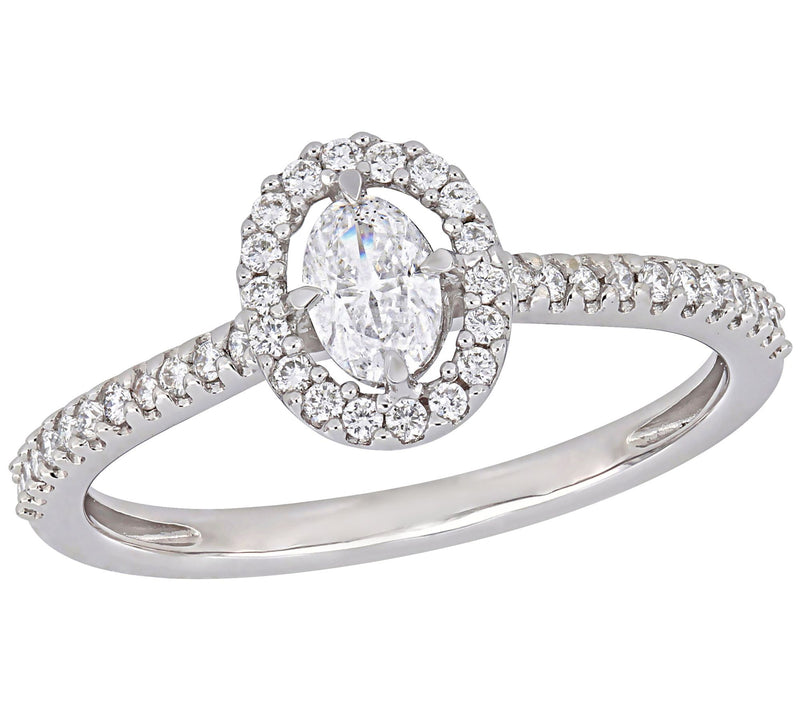 Affinity 4/10 cttw Oval Diamond Engagement Ring, 14K — Main view