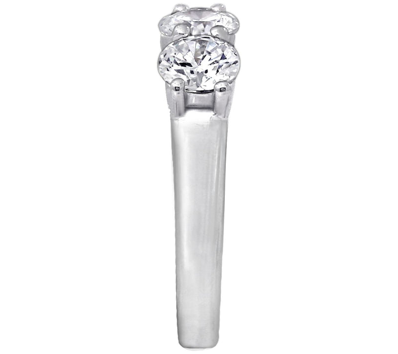 Diamonique 2.00cttw 5-Stone Ring, Sterling — View 8