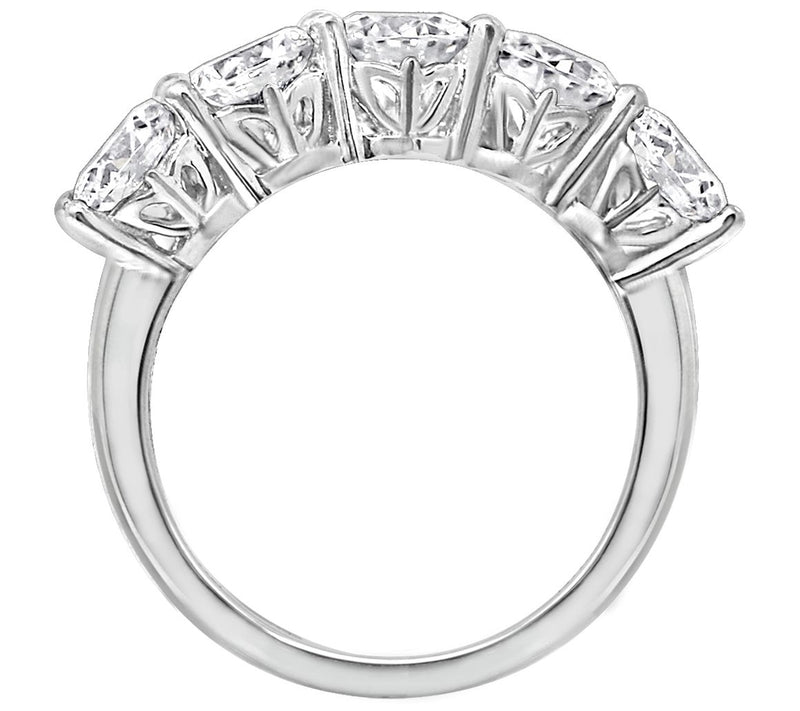 Diamonique 2.00cttw 5-Stone Ring, Sterling — View 9