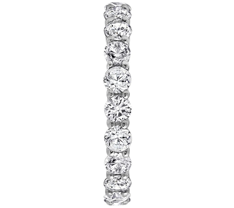 Diamonique 2.20cttw Round Eternity Band Ring, Sterling — View 8