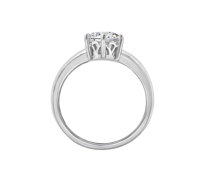 Diamonique 2.00cttw Round Solitaire Ring, Sterling — View 9