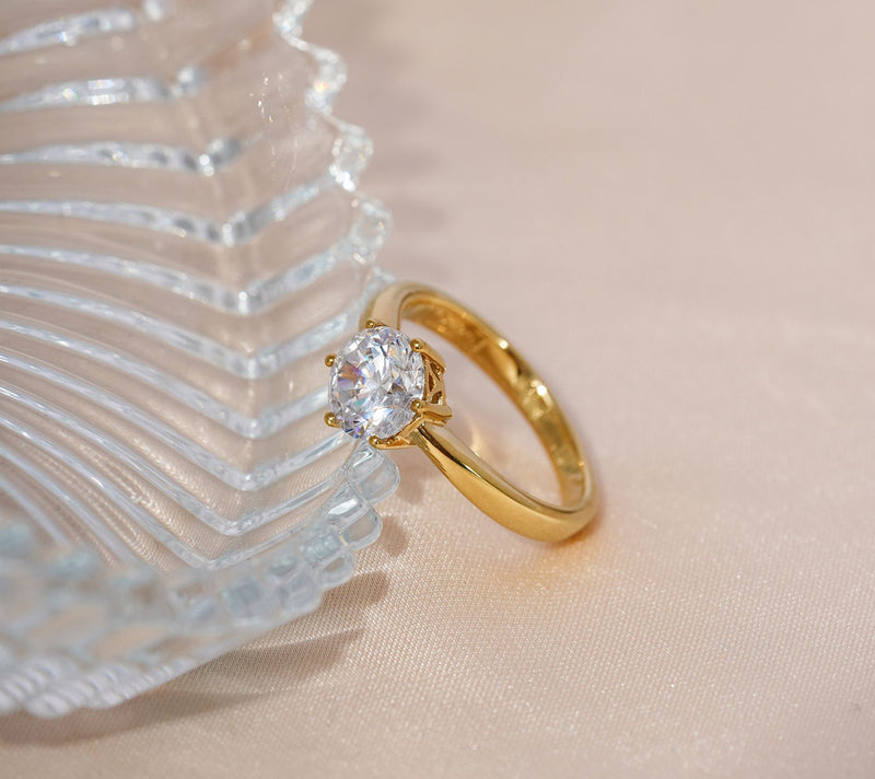 Diamonique 2.00cttw Round Solitaire Ring, Sterling — View 10
