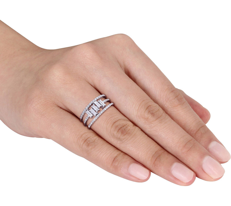 Affinity 5/8 cttw Diamond Wedding Band, 14K Gold — View 3