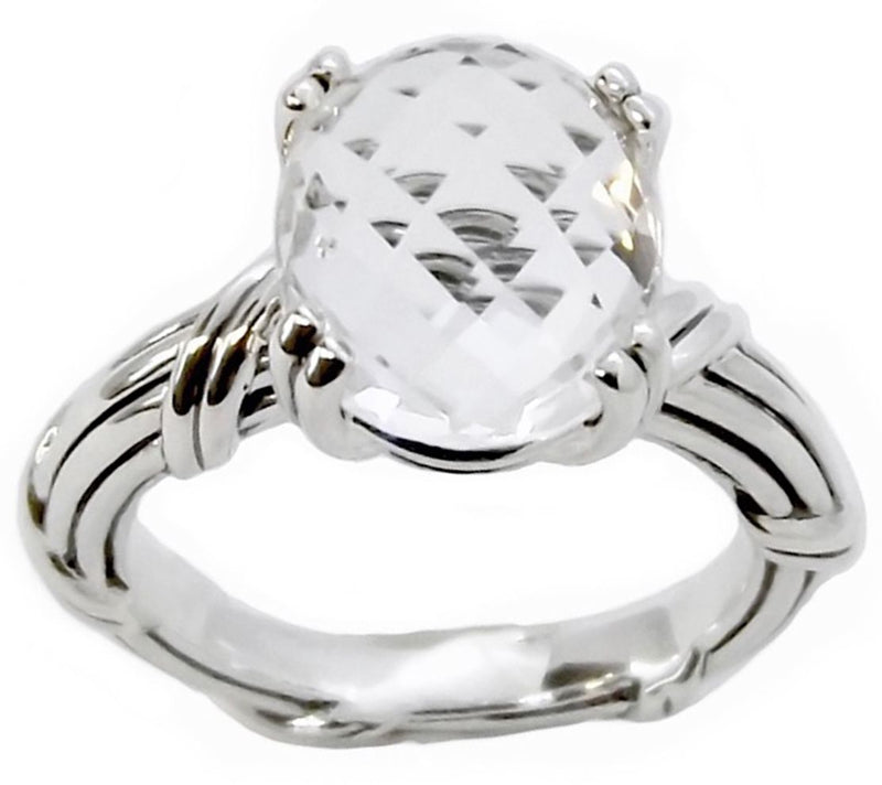 Peter Thomas Roth Sterling 4.80 ct Oval Rock Crystal Ring — Main view
