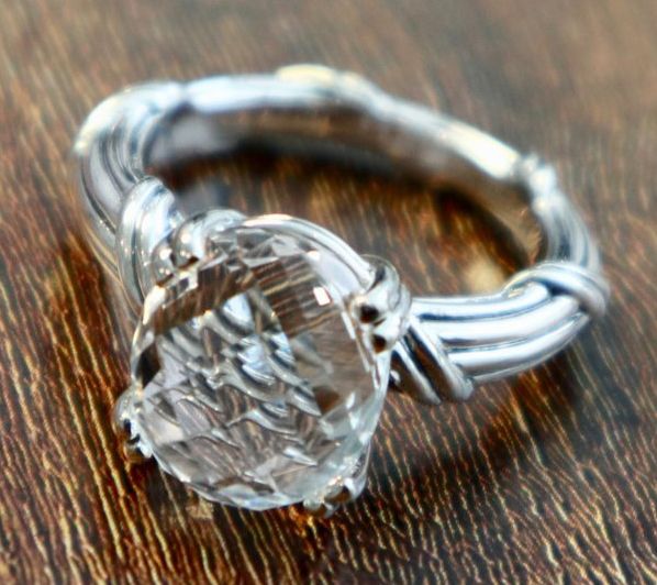 Peter Thomas Roth Sterling 4.80 ct Oval Rock Crystal Ring — View 3