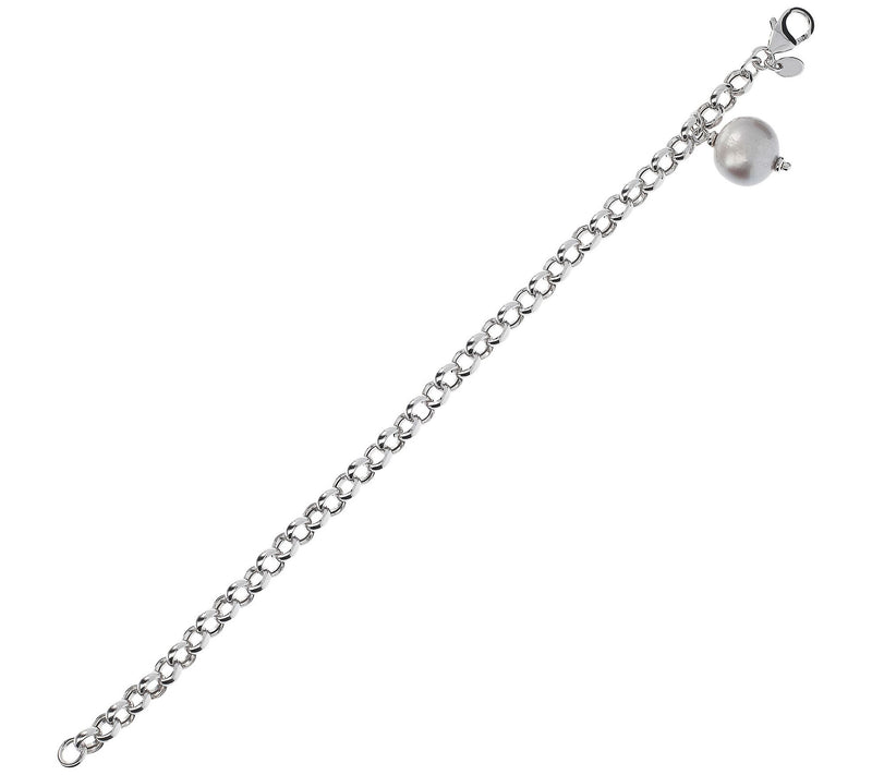Honora 8" Cultured Pearl Charm Bracelet, Sterling — Main view