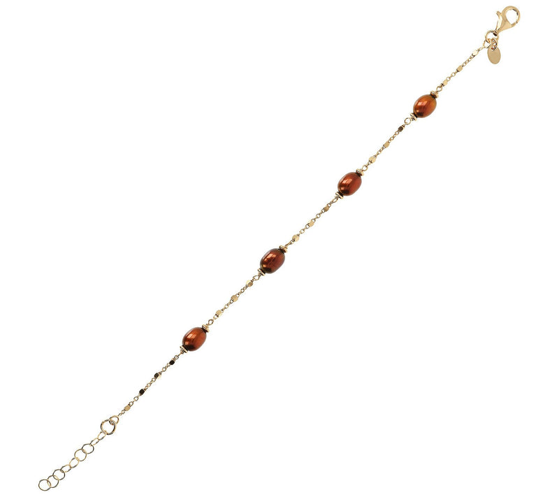 Honora Cultured Pearl Oval Bracelet, Sterling — View 3