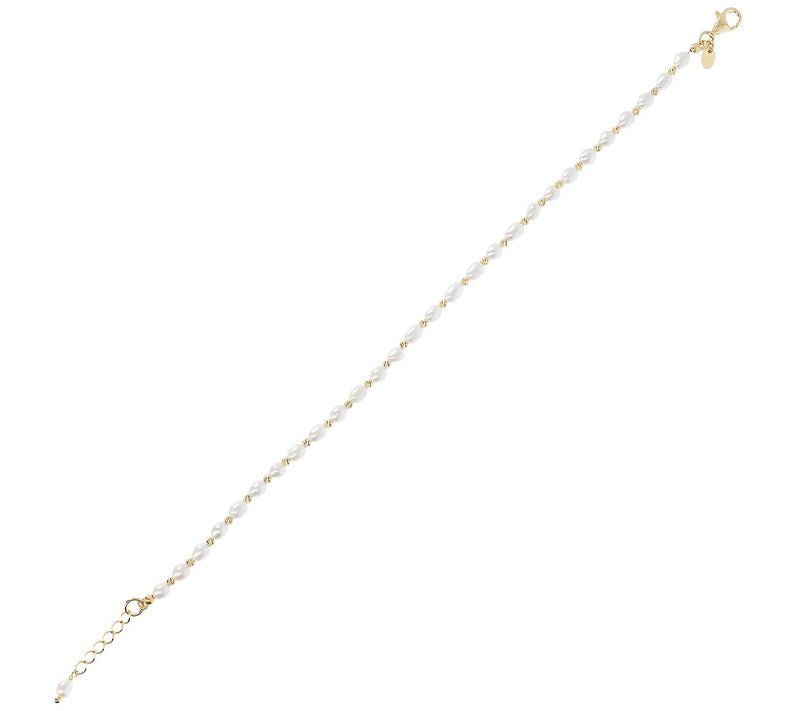 Honora Cultured Pearl Anklet, Sterling — View 5