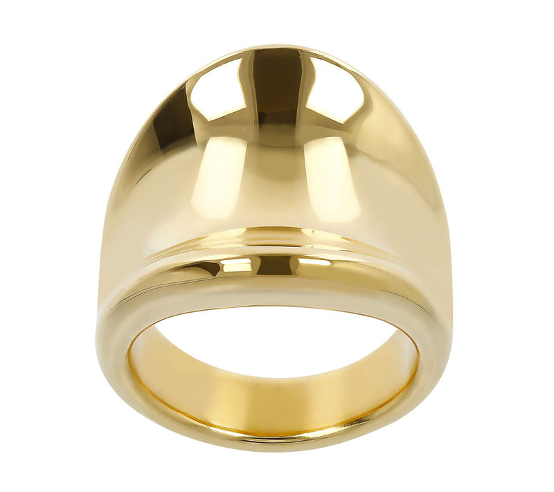 BellaOro Graduated Concave Ring, 14K Gold O veresin — View 3