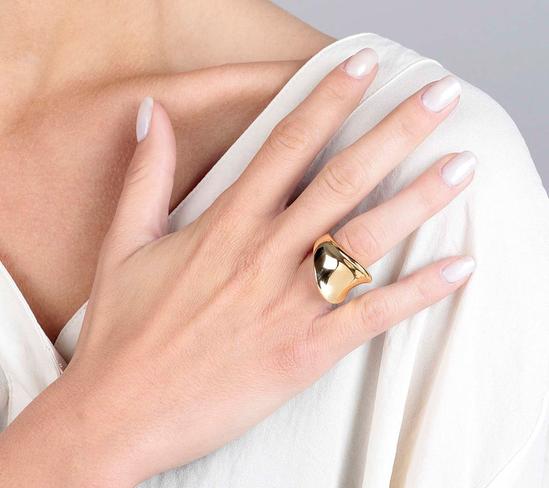 BellaOro Graduated Concave Ring, 14K Gold O veresin — View 8