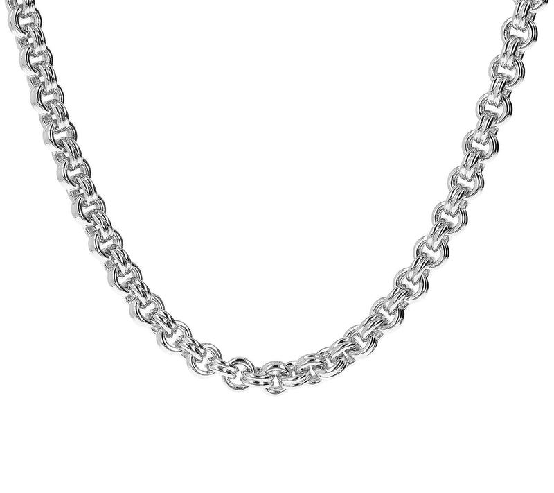 BellaOro 20" Double Rolo Link Necklace, 14K G lOver Resin — View 5