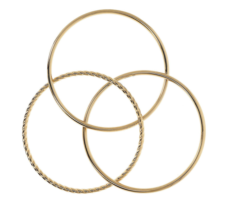 BellaOro Average Slip-On Rolling Bangles, 14K Gold Over Resin — View 10
