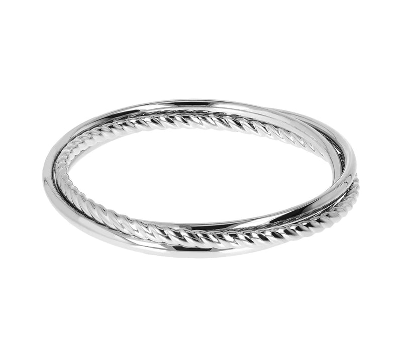BellaOro Average Slip-On Rolling Bangles, 14K Gold Over Resin — View 5