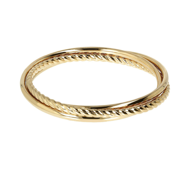 BellaOro Average Slip-On Rolling Bangles, 14K Gold Over Resin — Main view