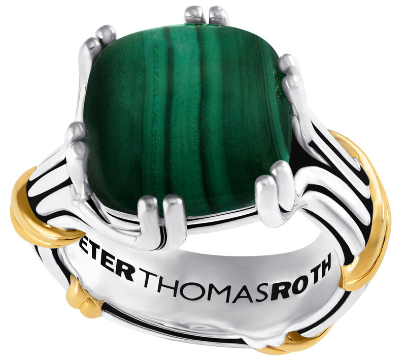 Peter Thomas Roth Bonbon Sterling & 18K Clad Malachite Ring — Main view