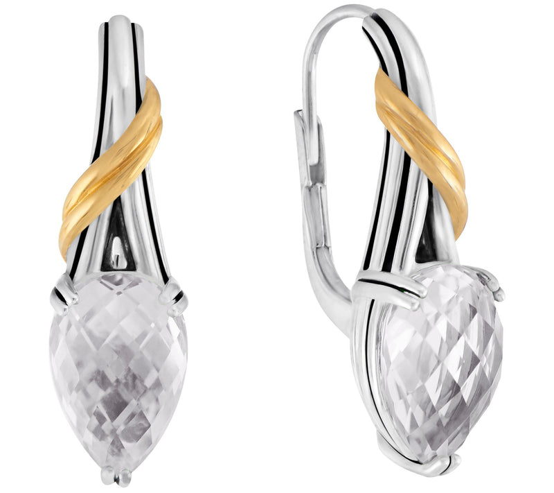 Peter Thomas Roth Sterling & 18K Clad Rock Crystal Earrings — Main view