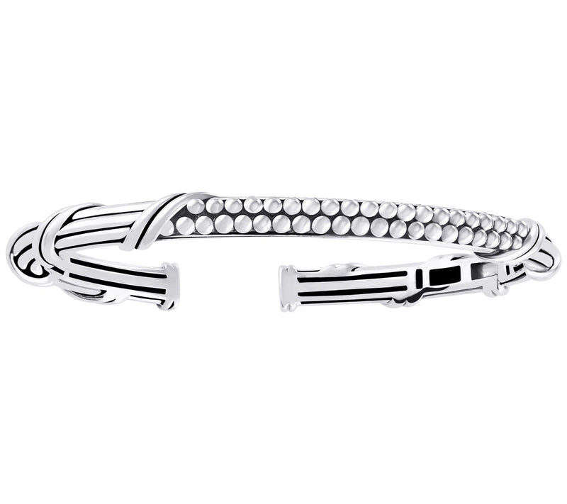 Peter Thomas Roth Sterling Silver Beaded H inged Cuff — Main view