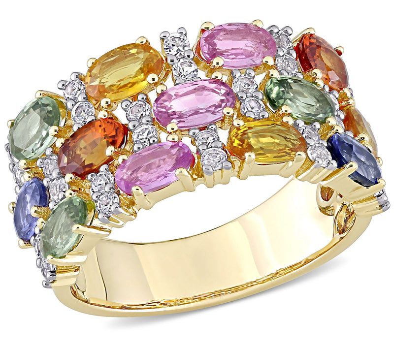 Bellini 14K Gold 4.30 cttw Colors of Sapphi reRing — Main view