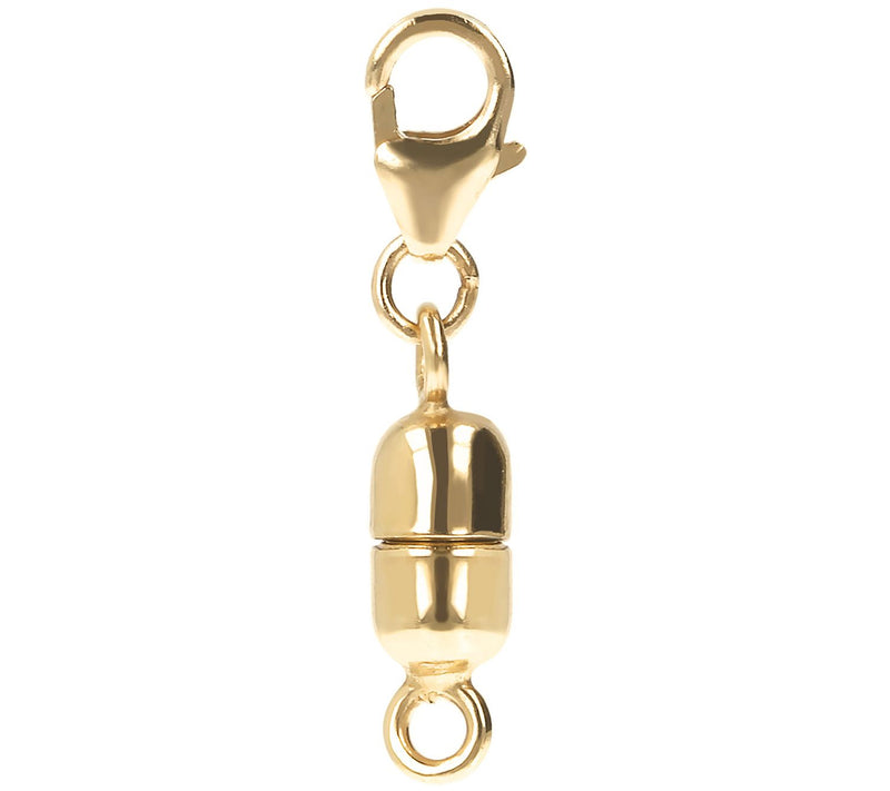 Italian Gold Polished Magnetic Lobster Clasp Exender, 14K — View 8