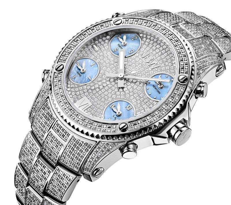 JBW Men's Jet Setter 2.30 cttw Diamond Stainless Watch — View 2
