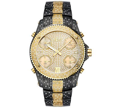 JBW Men's Jet Setter 2.30 cttw Diamond Black Ion-Plated Watch