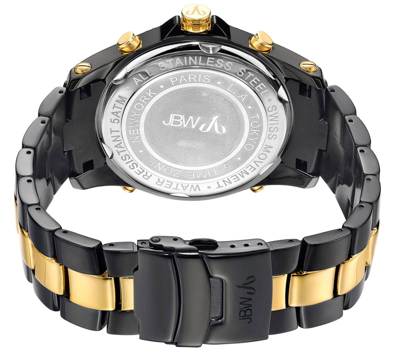 JBW Men's Jet Setter 2.30 cttw Diamond Black Ion-Plated Watch — View 3