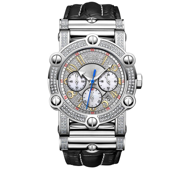 JBW Men's 10 YR Anniversary 1.95 cttw Diamond Stainless Watch — Main view