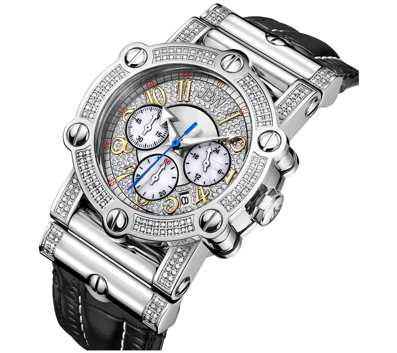 JBW Men's 10 YR Anniversary 1.95 cttw Diamond Stainless Watch — View 2