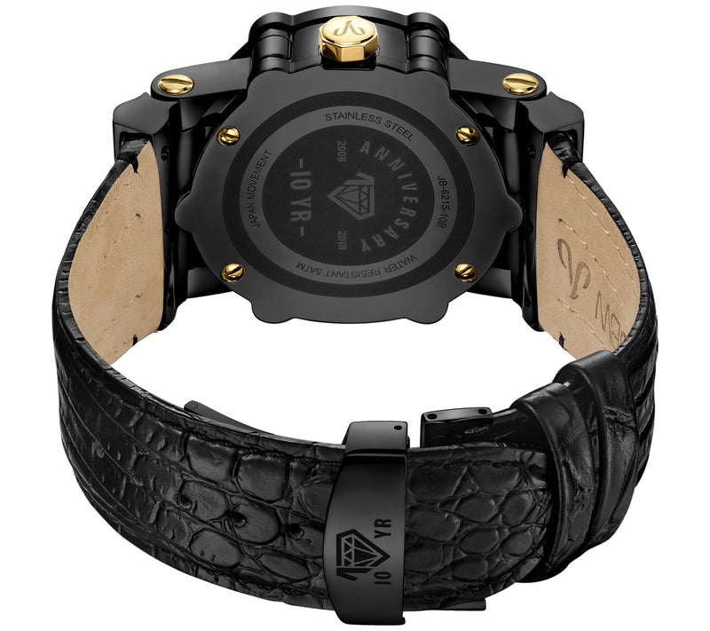 JBW Men's 10 YR Anniversary 1.95 cttw Diamond Black-Ion Watch — View 3