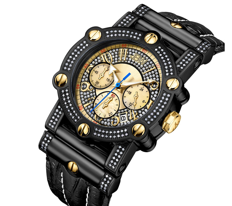JBW Men's 10 YR Anniversary 1.95 cttw Diamond Black-Ion Watch — View 2