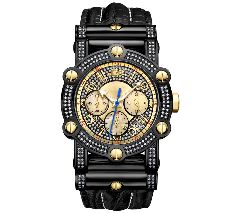 JBW Men's 10 YR Anniversary 1.95 cttw Diamond Black-Ion Watch — Main view