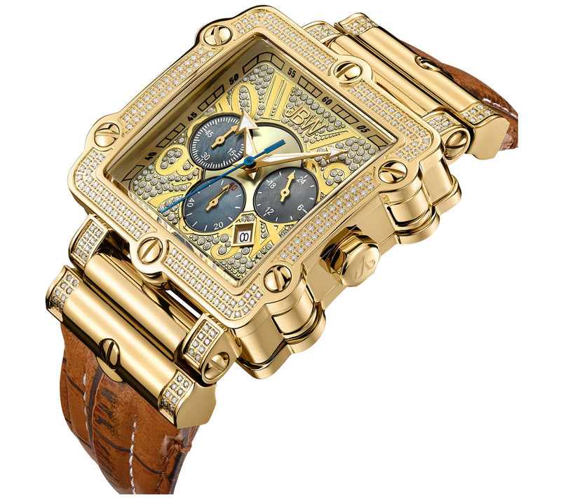JBW Men's Phantom Crystal Gold-Plated Watch — View 2