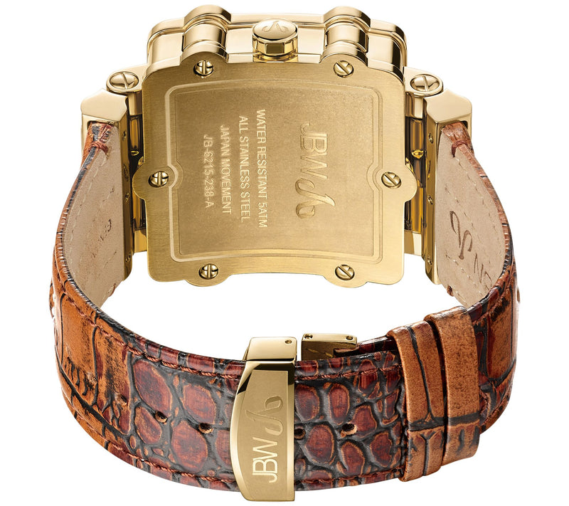 JBW Men's Phantom Crystal Gold-Plated Watch — View 3