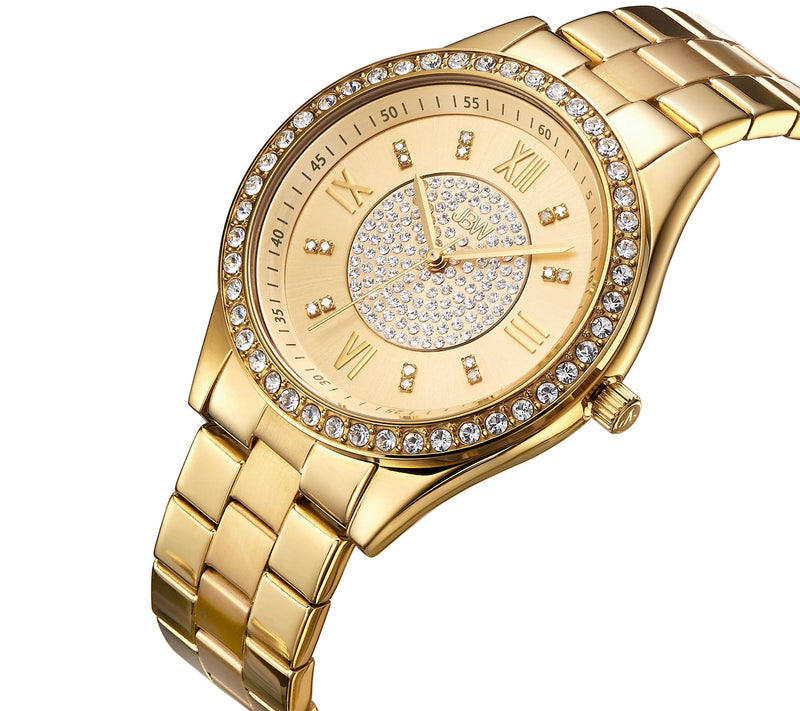 JBW Mondrian Women's Diamond 18K Gold P lated Watch — View 2