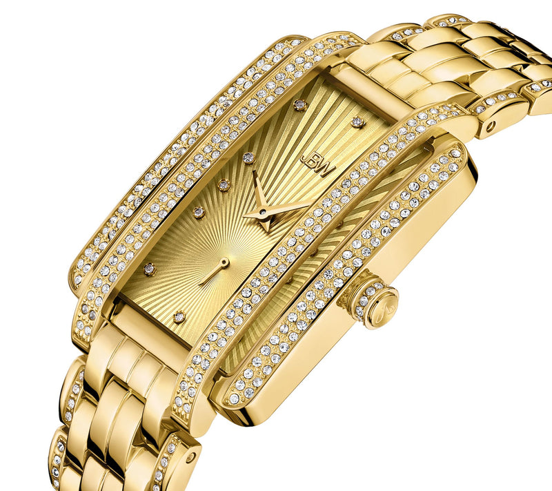JBW Women's Mink 1/10 cttw Diamond 18K Gold-Plated Watch — View 2