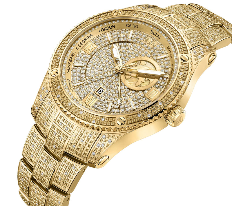 JBW Men's Jet Setter 1.00 cttw Diamond 18K GoldPlated Watch — View 2