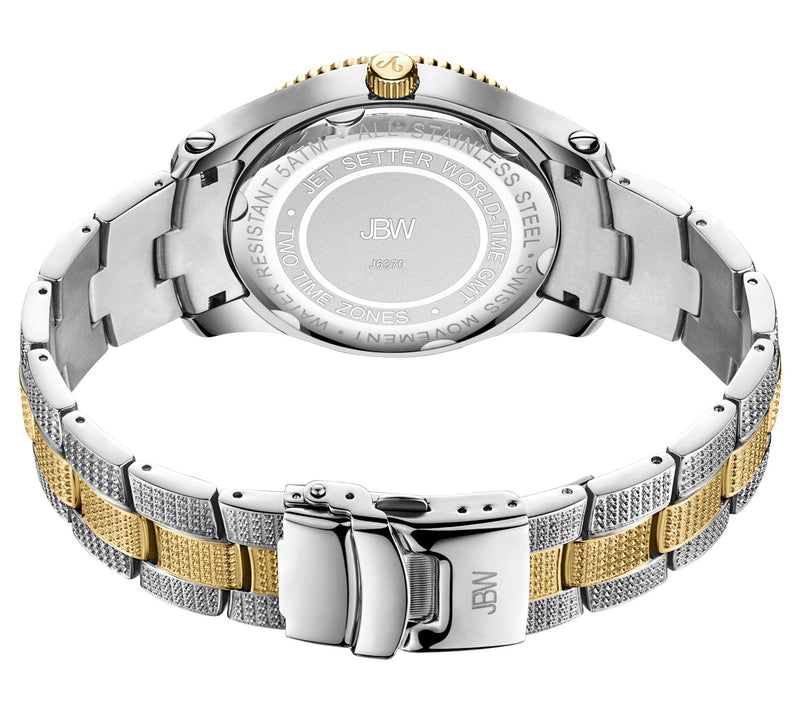JBW Men's Jet Setter 1.00 ctw Diamond Two-Toneatch — View 3
